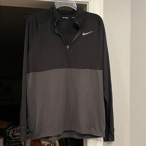 Nike Black and Gray Half-Zip Pullover